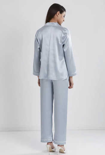 Pierre Cardin Saten Biyeli Pijama Takımı 1200 Mist resmi