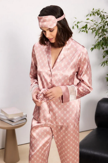 Pierre Cardin Saten Dantelli Pijama Takımı 1320 Brandy resmi