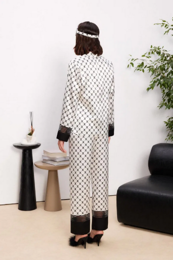 Pierre Cardin Saten Biyeli Pijama Takımı 1300 Siyah resmi