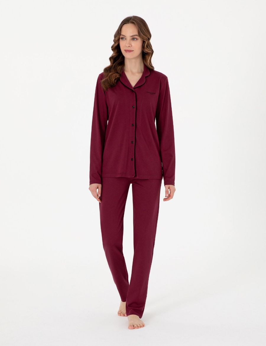 Pierre Cardin Gömlek Pijama Takımı PC7717 Bordo resmi
