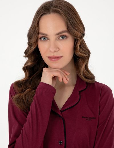Pierre Cardin Gömlek Pijama Takımı PC7717 Bordo resmi