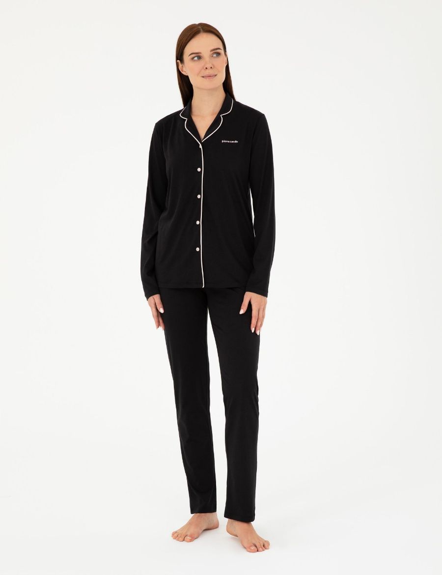 Pierre Cardin Gömlek Pijama Takımı PC7717 Siyah resmi