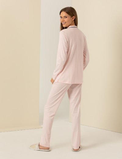Pierre Cardin Gömlek Pijama Takımı PC7717 T.somon resmi