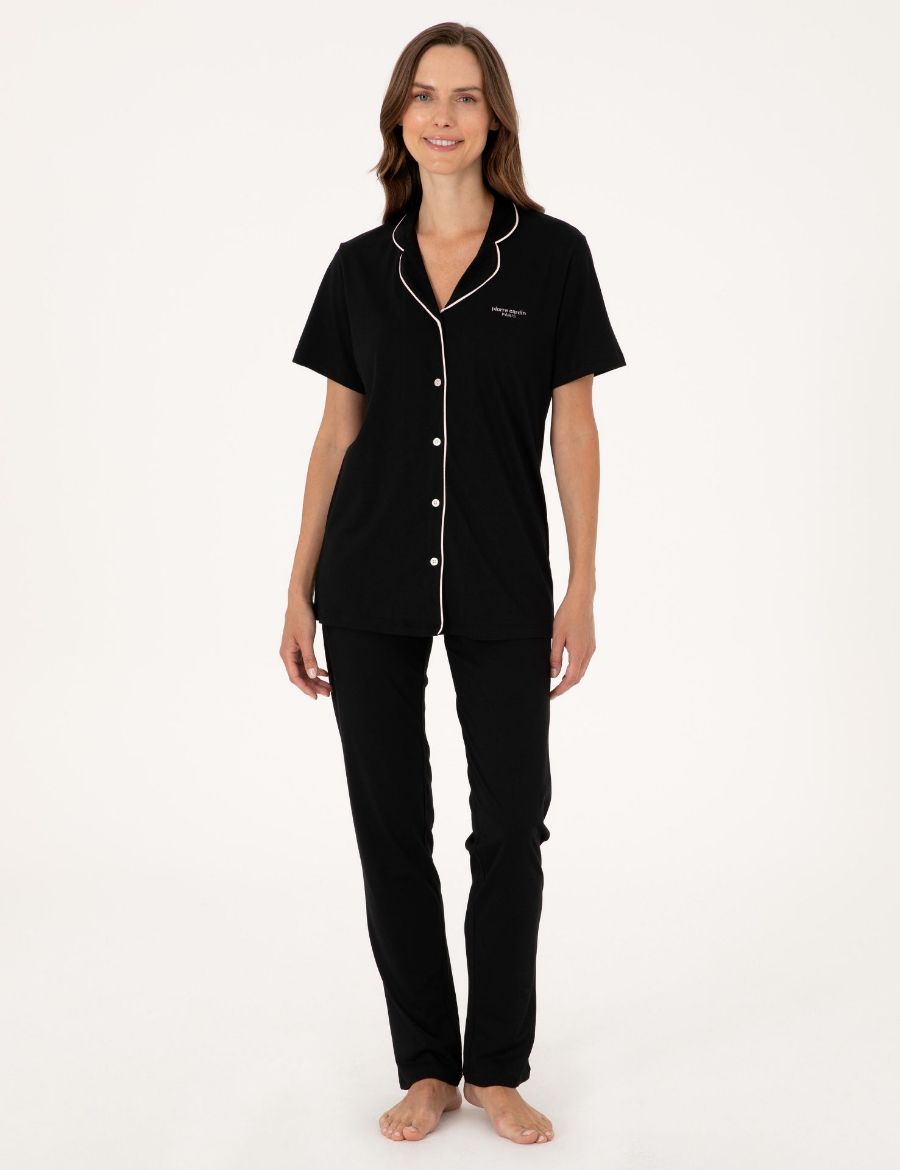 Pierre Cardin Gömlek Pijama Takımı PC7715 Siyah resmi