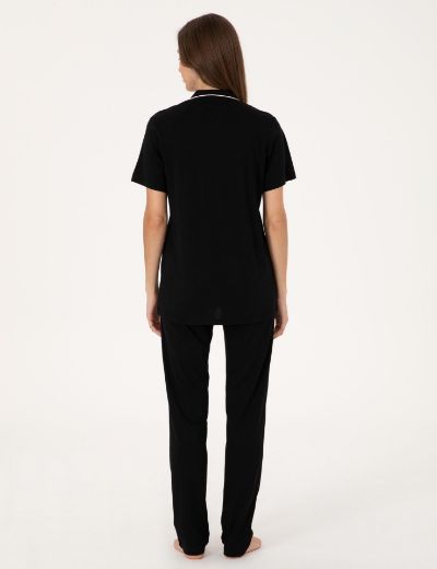 Pierre Cardin Gömlek Pijama Takımı PC7715 Siyah resmi
