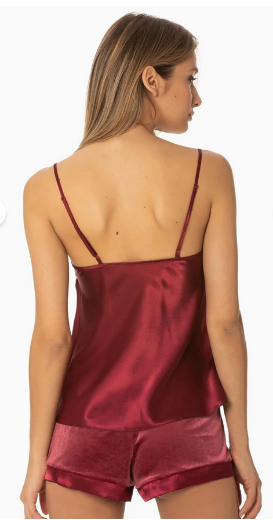 Pierre Cardin Saten Şort Takım 440 Bordo resmi