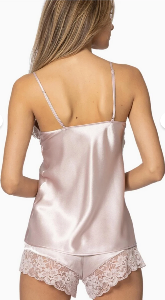 Pierre Cardin Saten Dantelli Şort Babydoll Takım 405 Pudra resmi