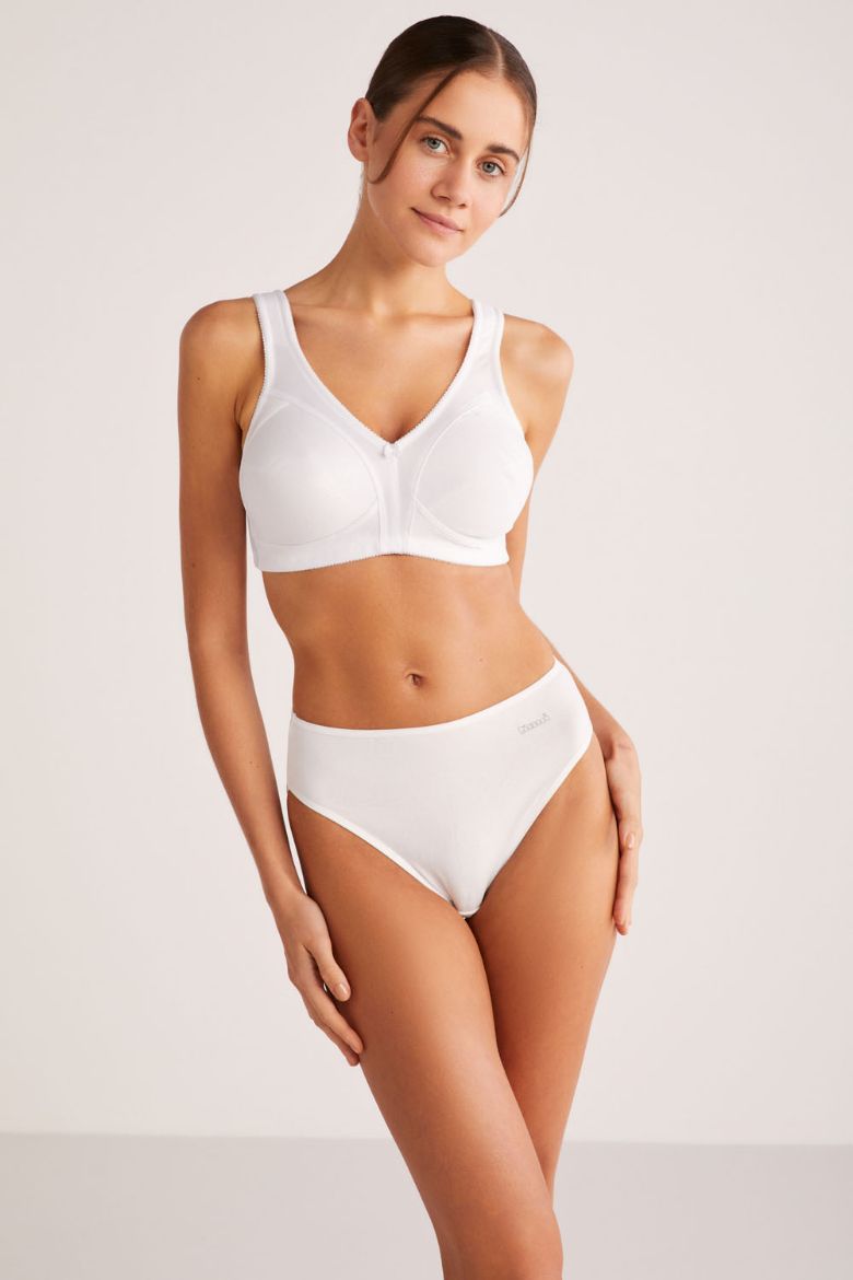 Kom Carmina Baskılı Toparlayıcı Sütyen Beyaz resmi