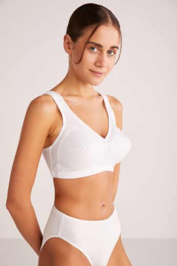 Kom Carmina Baskılı Toparlayıcı Sütyen Beyaz resmi