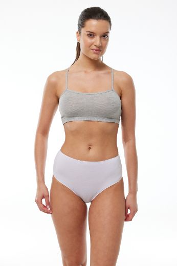 Malabadi 2'li Paket Modal Yüksek Bel Slip Külot 1955  Beyaz resmi