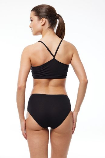 Malabadi 2'li Paket Modal Yüksek Bel Slip Külot 1955  Siyah resmi