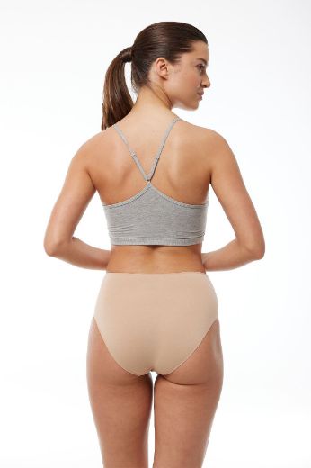 Malabadi 2'li Paket Modal Yüksek Bel Slip Külot 1955  Ten resmi