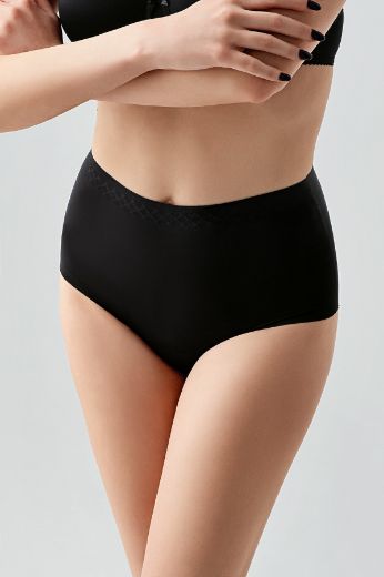 New Bra Yüksel Bel Bato Lazer Kesim Külot 9201 Siyah resmi