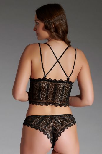 New Bra Desteksiz Sütyen Külot Takım 4005 Siyah resmi