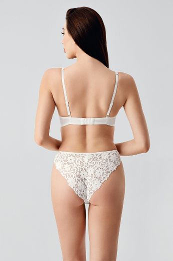 New Bra Desteksiz Sütyen Külot Takım 4156 Ekru resmi