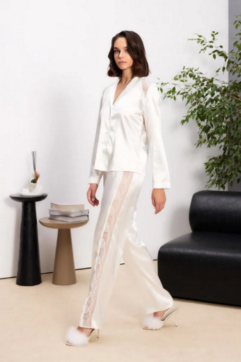 Pierre Cardin Saten Altılı Gelin Çeyiz Seti 6035 Ekru resmi