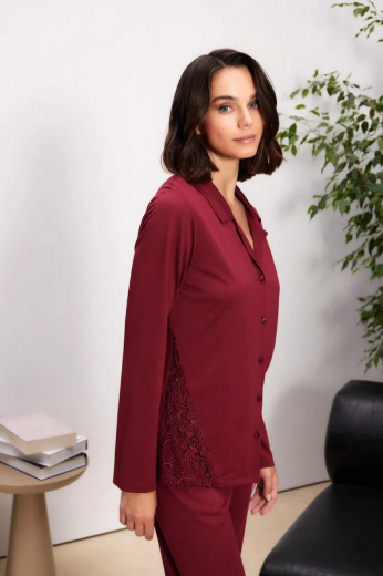 Pierre Cardin Penye Altılı Gelin Çeyiz Seti 5000 Bordo resmi