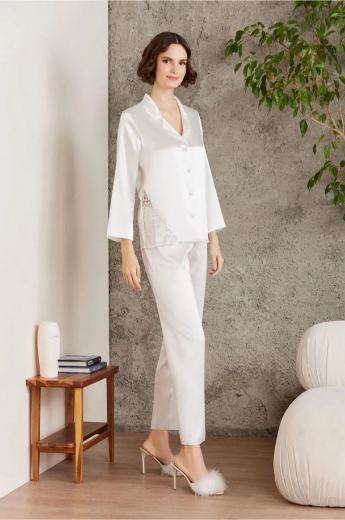 Pierre Cardin Saten Altılı Gelin Çeyiz Seti 6000 Ekru resmi