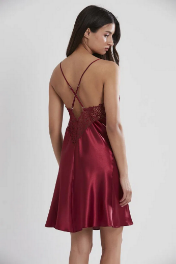 Pierre Cardin Saten Altılı Gelin Çeyiz Seti 6955 Bordo resmi