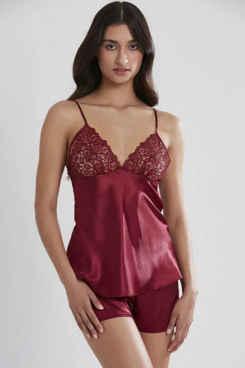 Pierre Cardin Saten Altılı Gelin Çeyiz Seti 6955 Bordo resmi