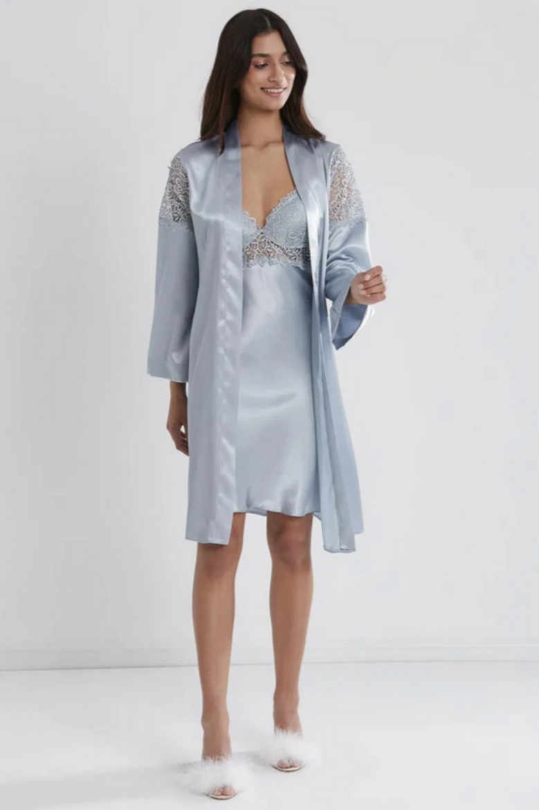 Pierre Cardin Saten Altılı Gelin Çeyiz Seti 6955 Mist resmi