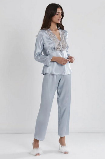 Pierre Cardin Saten Altılı Gelin Çeyiz Seti 6955 Mist resmi