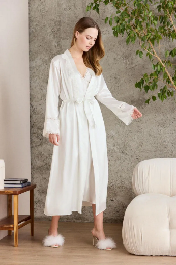 Pierre Cardin Saten Altılı Gelin Çeyiz Seti 6960 Ekru resmi