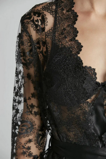 Pierre Cardin Saten Altılı Gelin Çeyiz Seti 6225 Siyah resmi