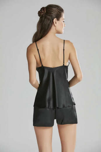 Pierre Cardin Saten Altılı Gelin Çeyiz Seti 6225 Siyah resmi