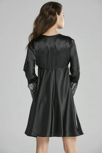 Pierre Cardin Saten Altılı Gelin Çeyiz Seti 6625 Siyah resmi