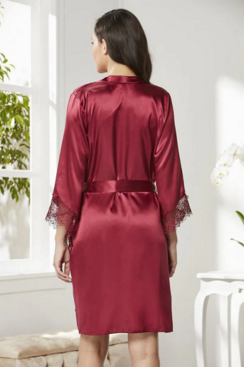 Pierre Cardin Saten Altılı Gelin Çeyiz Seti 6040 Bordo resmi