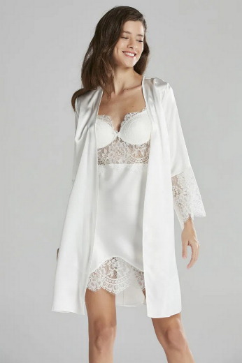 Pierre Cardin Saten Altılı Gelin Çeyiz Seti 6015 Ekru resmi