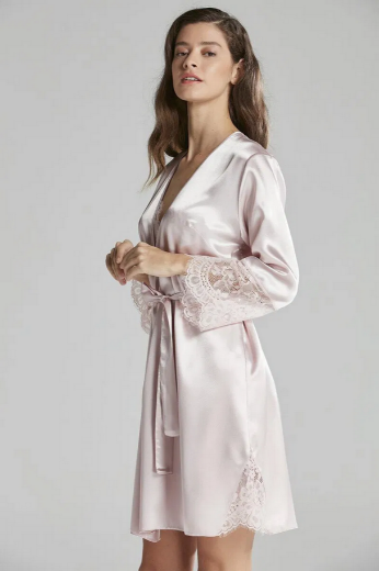 Pierre Cardin Saten Altılı Gelin Çeyiz Seti 6015 Pudra resmi