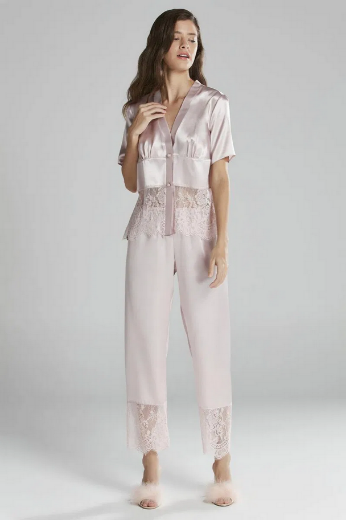 Pierre Cardin Saten Altılı Gelin Çeyiz Seti 6015 Pudra resmi