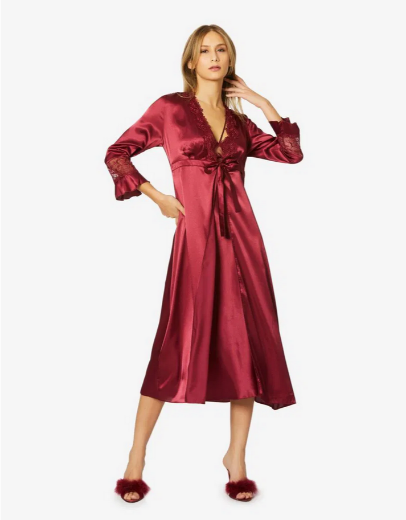 Pierre Cardin Saten Altılı Gelin Çeyiz Seti 6025 Bordo resmi