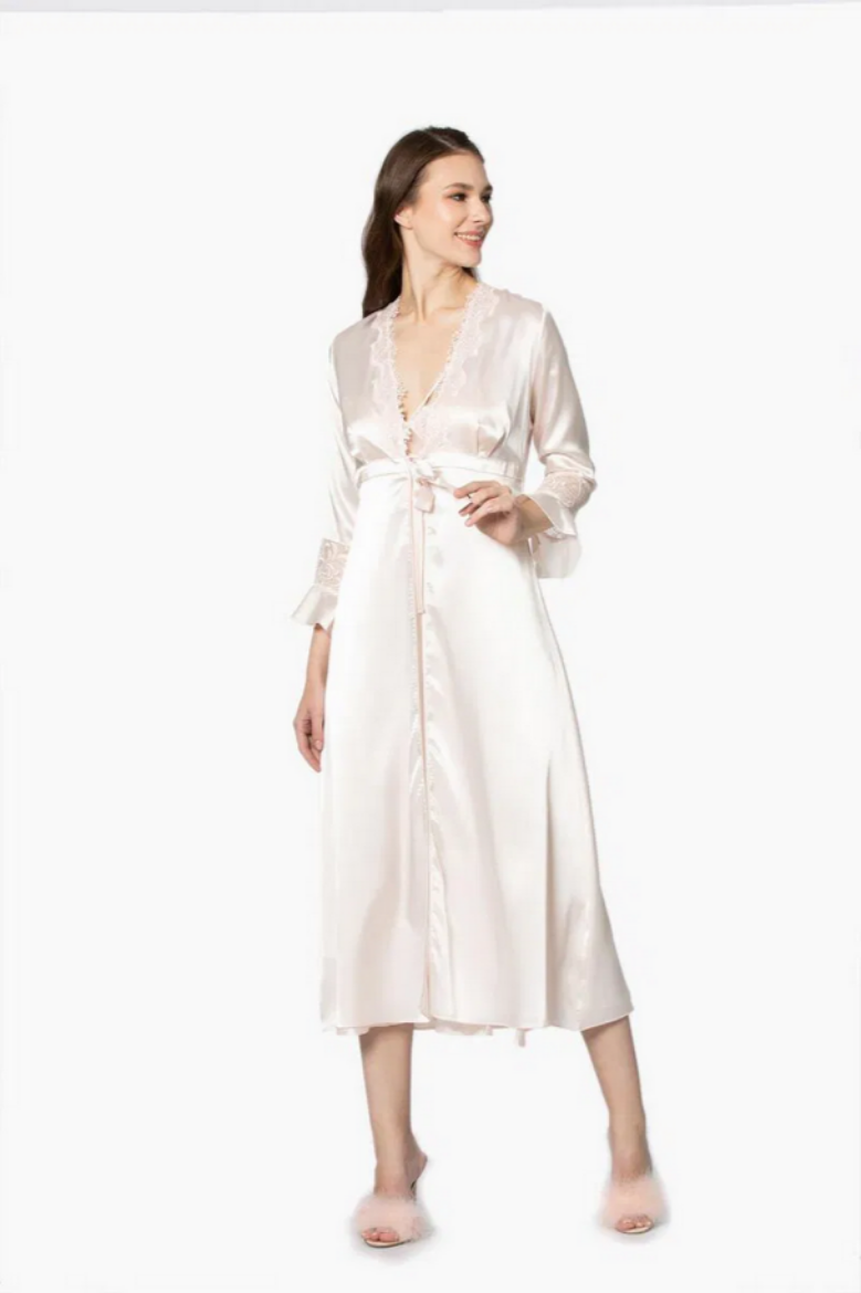 Pierre Cardin Saten Altılı Gelin Çeyiz Seti 6025 İnci resmi