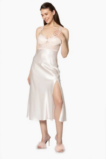 Pierre Cardin Saten Altılı Gelin Çeyiz Seti 6025 İnci resmi