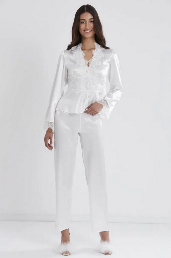 Pierre Cardin Saten Altılı Gelin Çeyiz Seti 6335 Ekru resmi