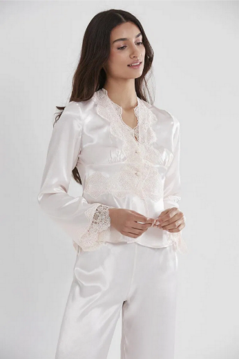 Pierre Cardin Saten Altılı Gelin Çeyiz Seti 6335 İnci resmi