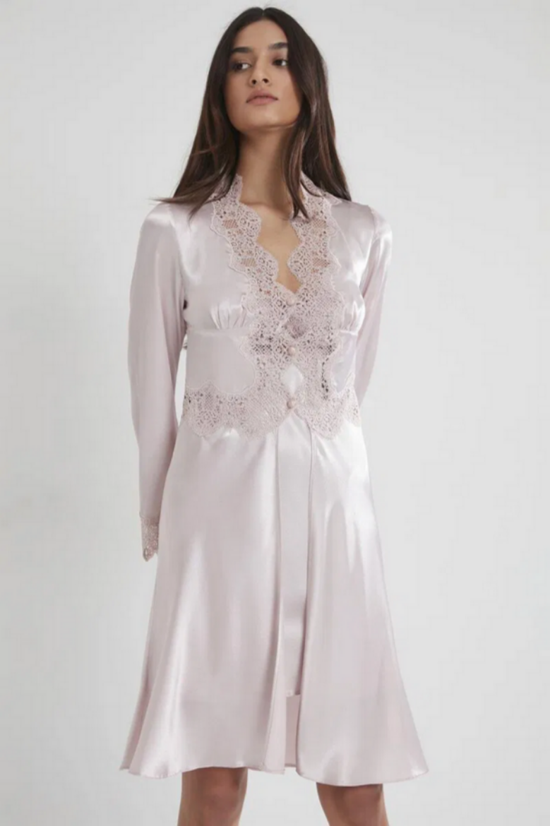 Pierre Cardin Saten Altılı Gelin Çeyiz Seti 6335 Pudra resmi