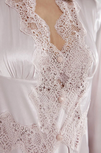 Pierre Cardin Saten Altılı Gelin Çeyiz Seti 6335 Pudra resmi