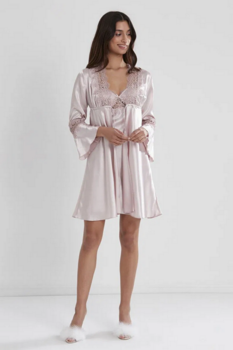 Pierre Cardin Saten Altılı Gelin Çeyiz Seti 6325 Pudra resmi