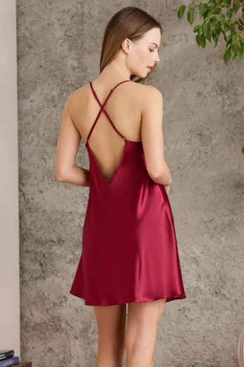 Pierre Cardin Saten Altılı Gelin Çeyiz Seti 6010 Bordo resmi