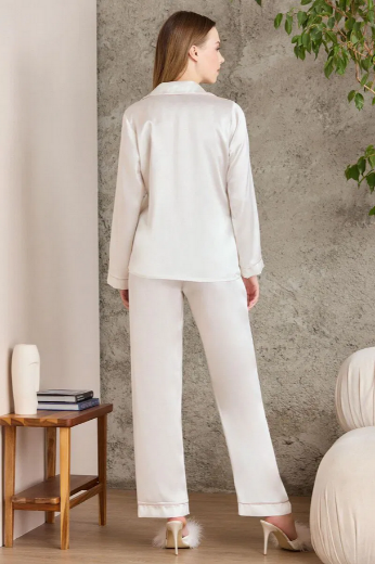 Pierre Cardin Saten Altılı Gelin Çeyiz Seti 6010 Ekru resmi