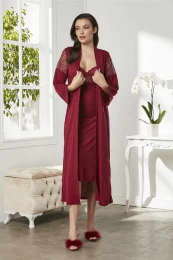 Pierre Cardin Penye Altılı Gelin Çeyiz Seti 5045 Bordo resmi