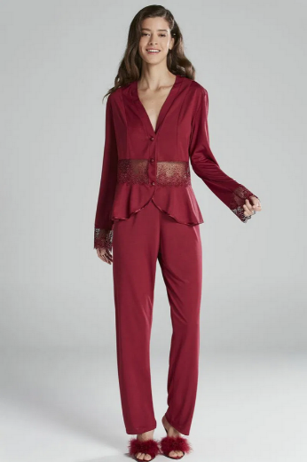 Pierre Cardin Penye Altılı Gelin Çeyiz Seti 5040 Bordo resmi