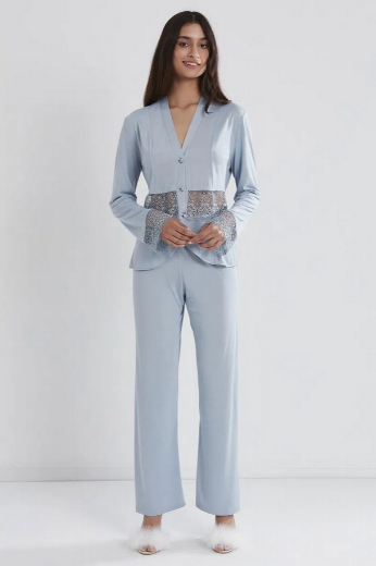 Pierre Cardin Penye Altılı Gelin Çeyiz Seti 5040 Mist resmi