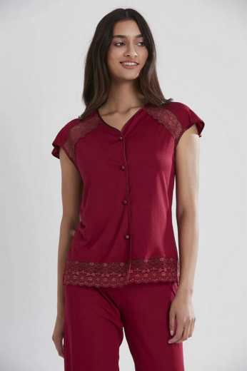 Pierre Cardin Penye Altılı Gelin Çeyiz Seti 5025 Bordo resmi