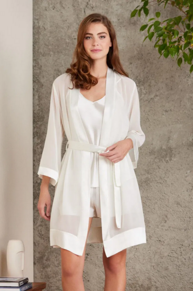 Pierre Cardin Saten Dörtlü Gelin Çeyiz Seti 7085 Ekru resmi