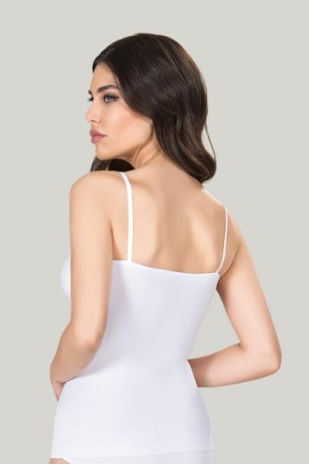 Miss Fit İnce Askılı Atlet 1607 Beyaz resmi